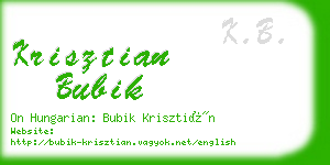 krisztian bubik business card